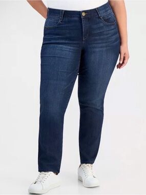 Democracy high Rise Straight Leg “Ab”Solution blue Jeans plus size 20W
